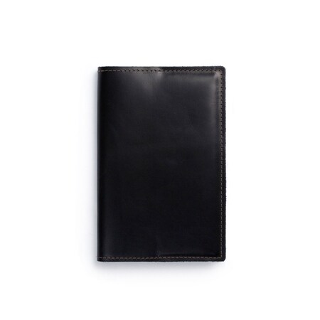 Rustico Green Military Leather Log Book Cover in Black BK0241-0003